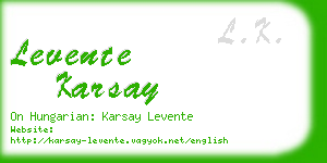 levente karsay business card